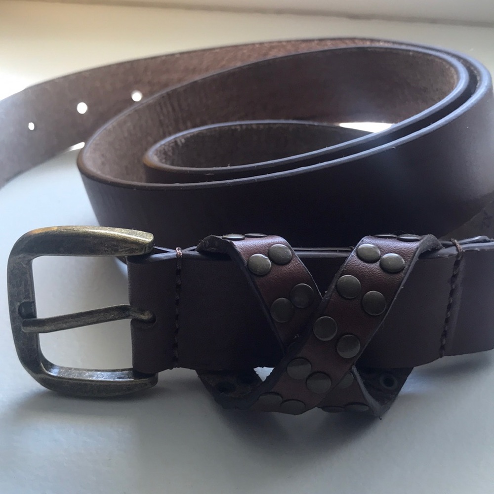 Brown leather belt from Lucky